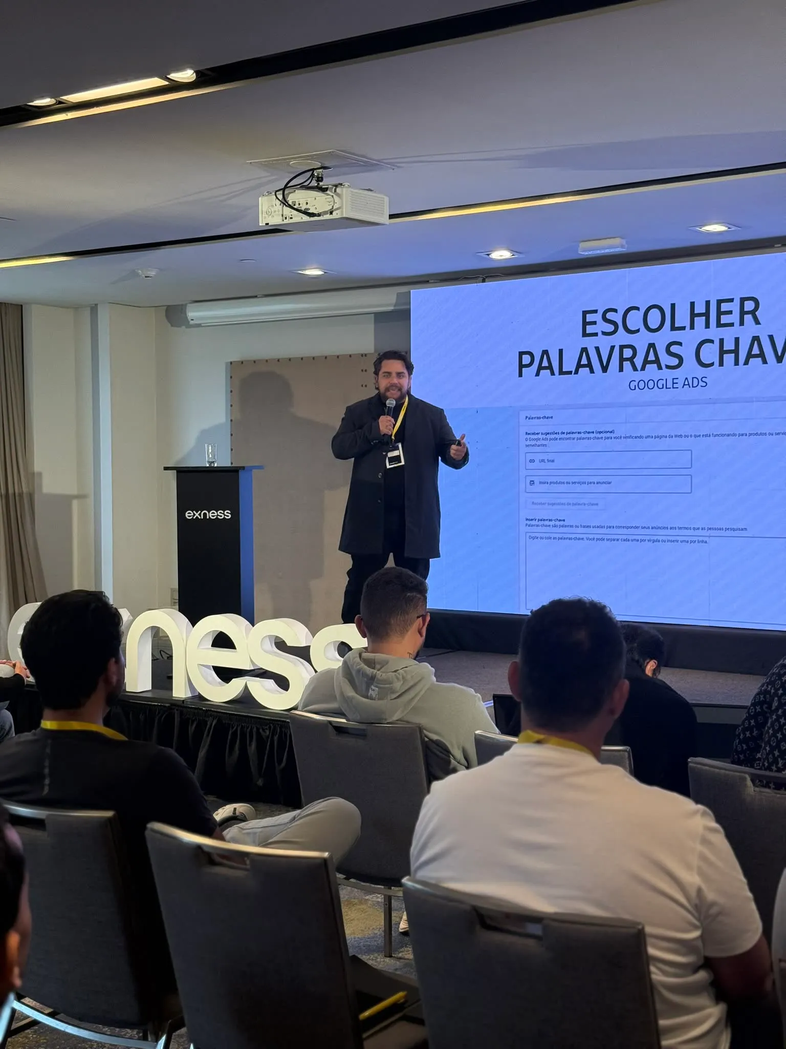 Palco escolher palavras chave